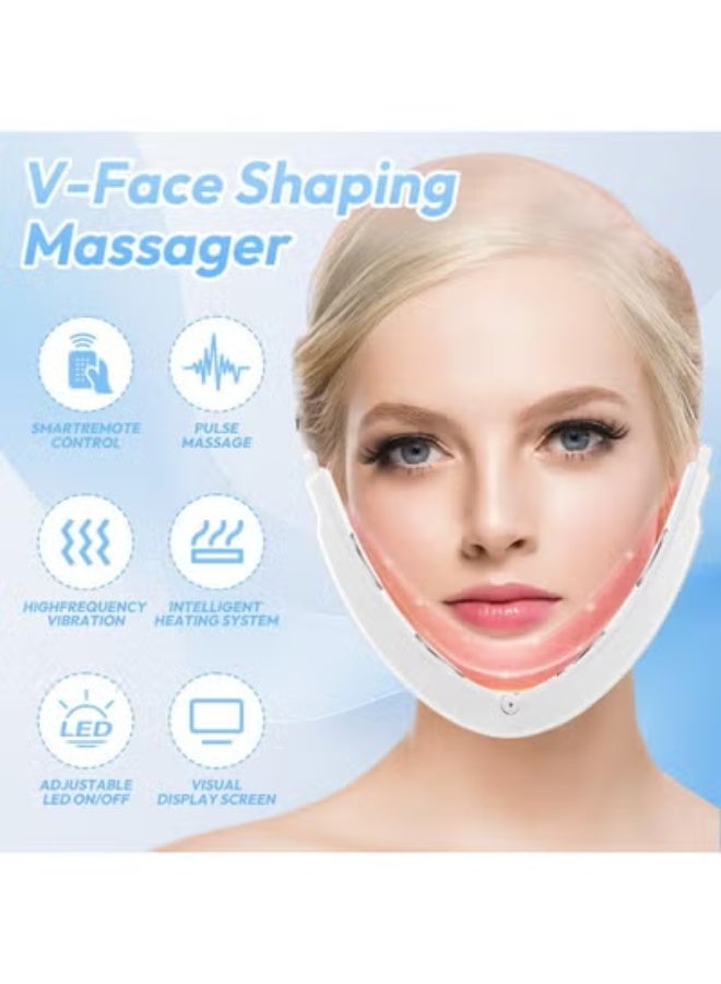 V-Line Facial Lifting and Shaping Device - EMS Electric Massager with 18 Intensity Levels, 6 Modes, and 5 LED Light Therapy for Jawline Toning - Image 2